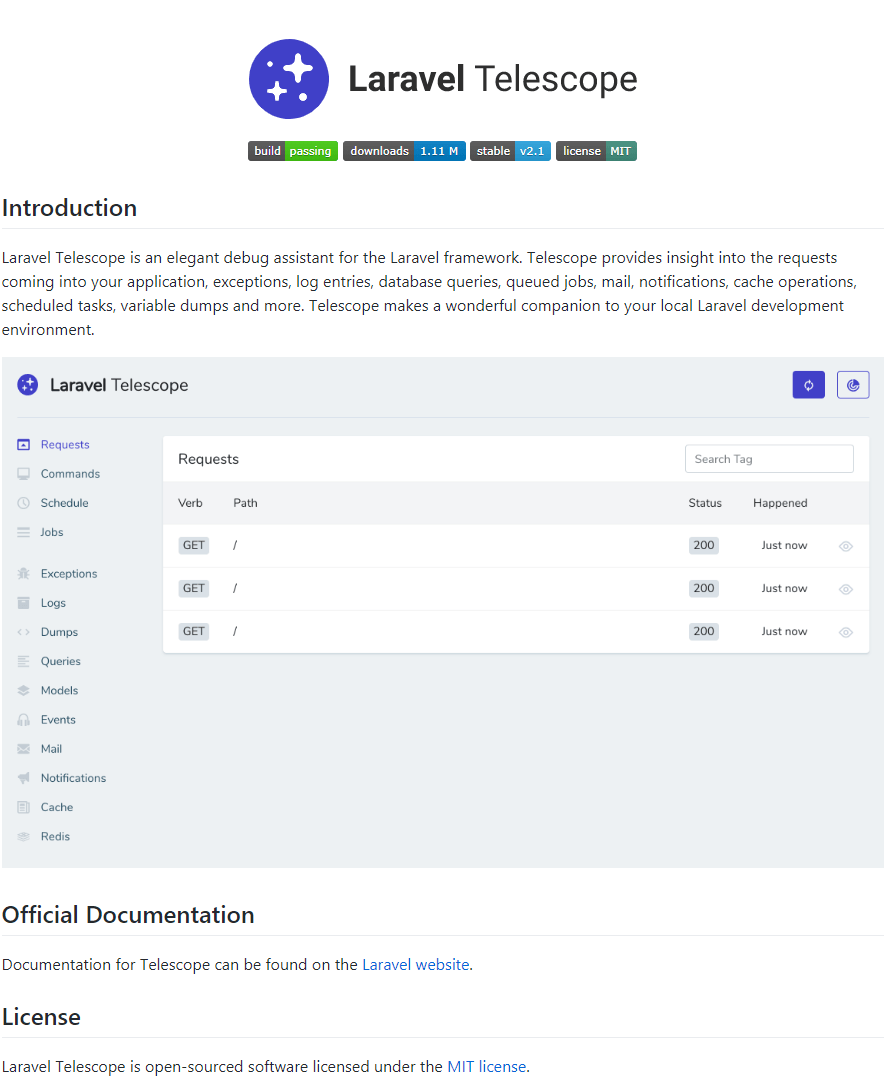 Laravel Telescope