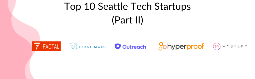 The picture shows the top 10 tech startups in Seattle