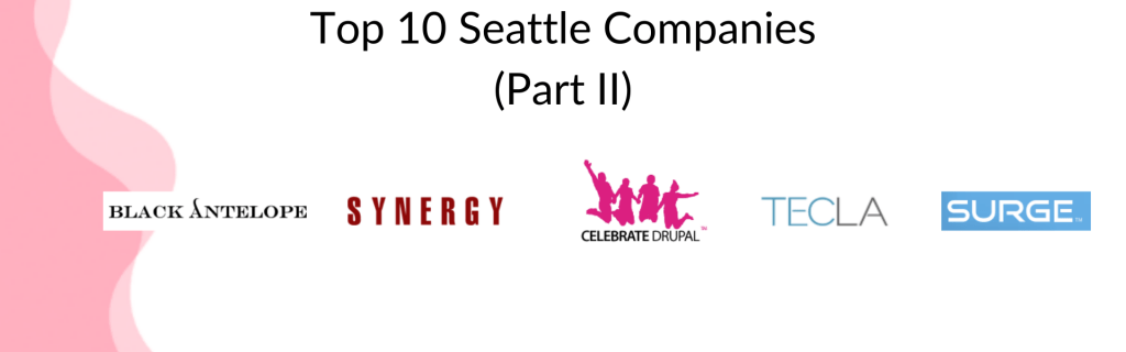 The picture shows the top 10 startups in Seattle
