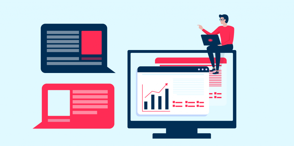 The picture shows the SaaS web builder platform