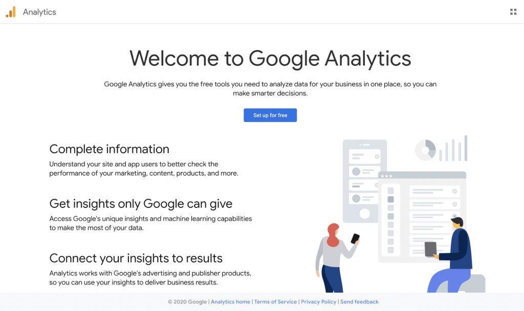 The picture shows one of the marketing analysis tools, namely Google Analytics
