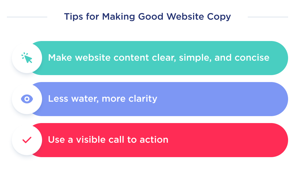 On this image you can see the three tips worth paying attention to when redesigning a website