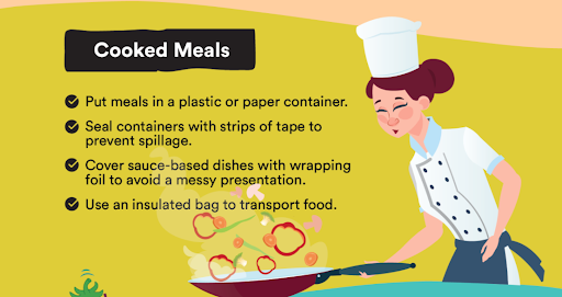How to safety deliver cooked food