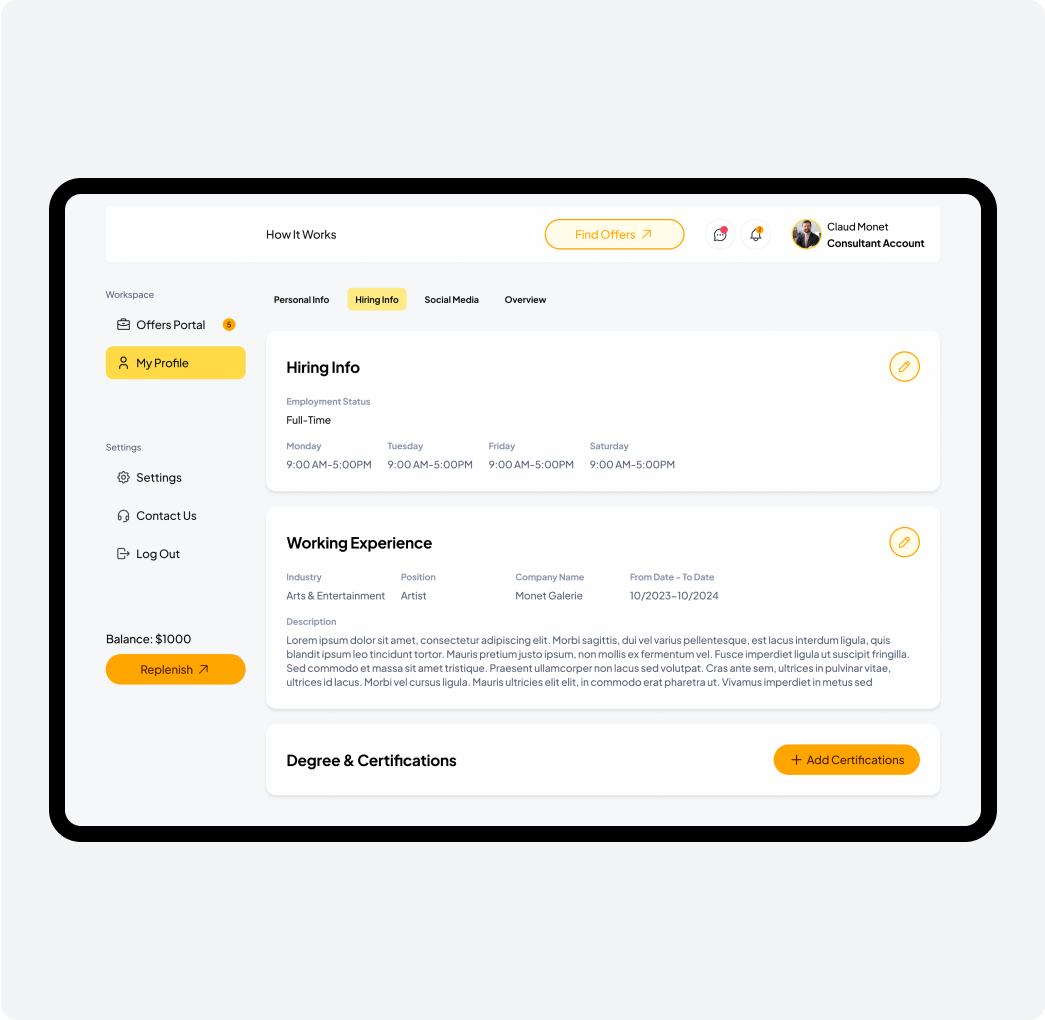 Delivering a Comprehensive Consulting Marketplace
