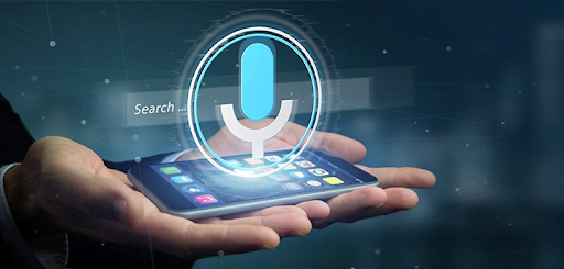The picture shows an example of voice search optimization