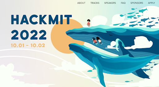 This screenshot shows the landing page of the hacker summit caled Hackmit