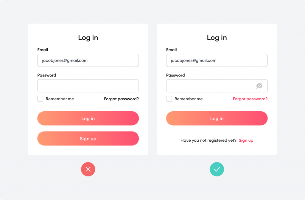 Bad and good UIUX - How to Outsource a UI/UX Design: A Step-by-Step Guide